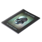 Do Not Open! Top Secret Notes. 3D skull render Notitieboek (Linkerzijde)