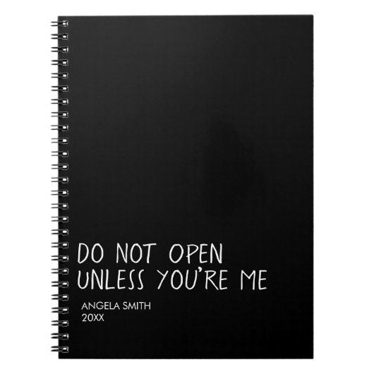 Do Not Open Unless You’re Me Notebook – Funny  Notitieboek (Voorkant)