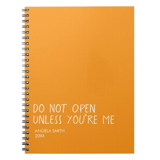 Do Not Open Unless You’re Me Notebook – Funny  Notitieboek (Voorkant)