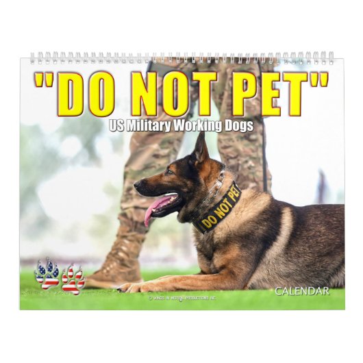 "DO NOT PET" - Amerikaanse militaire werkkalender Kalender (Hoes)