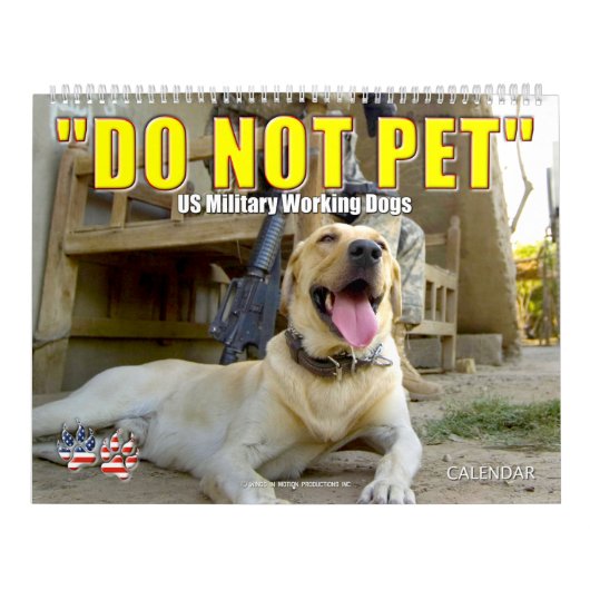 "DO NOT PET" - Amerikaanse militaire werkkalender Kalender (Hoes)