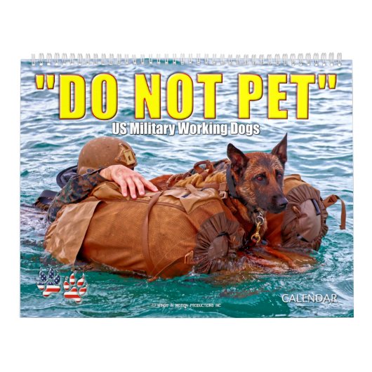 "DO NOT PET" - Amerikaanse militaire werkkalender Kalender (Hoes)
