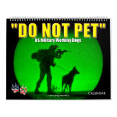 "DO NOT PET" - Amerikaanse militaire werkkalender Kalender (Hoes)