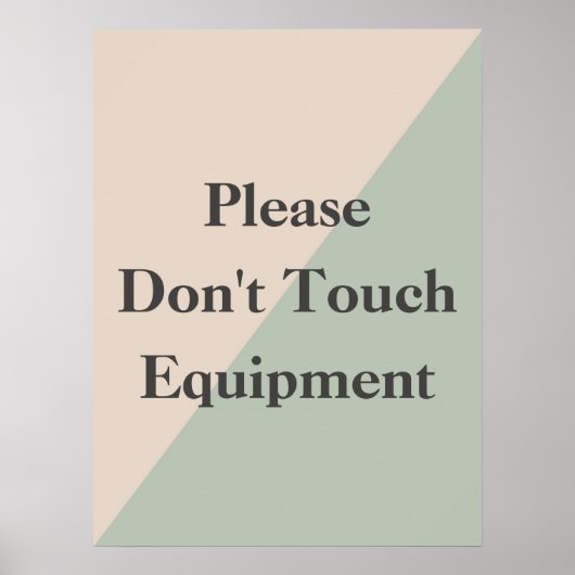 Do Not Touch Equipment Professional Boundary Poster (Voorkant)