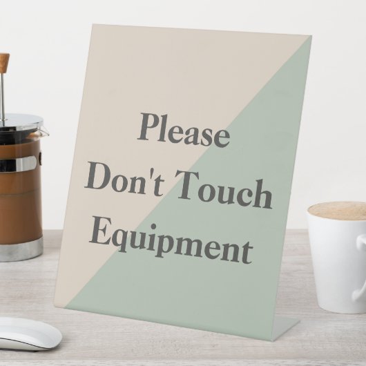Do Not Touch Equipment Professional Boundary Reclamebord Met Voetstuk (Insitu)