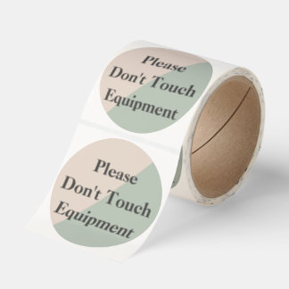 Do Not Touch Equipment Professional Boundary Ronde Sticker