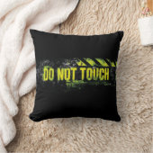 "Do Not Touch" Grunge waarschuwingsbord Kussen (Deken)