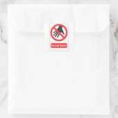Do not touch Schild Vierkante Sticker (Tas)