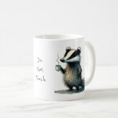 Do. Not. Touch. Whimsical Badger Koffiemok (Voorkant rechts)