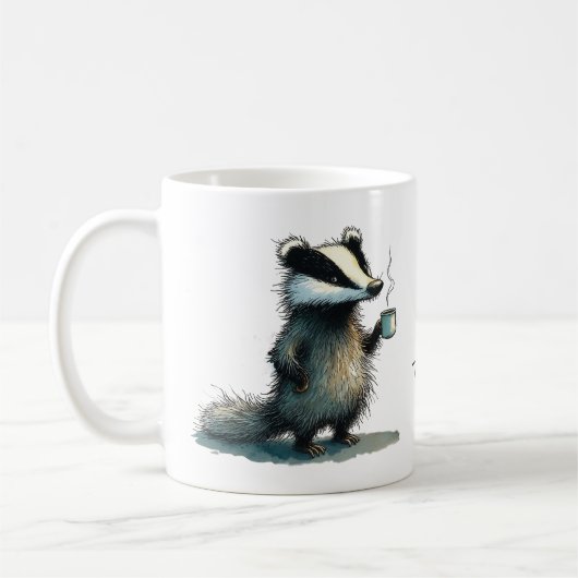 Do. Not. Touch. Whimsical Badger Koffiemok (Links)