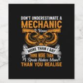 Do Not Underestimate Mechanic Wijn Etiket (Enkel label)