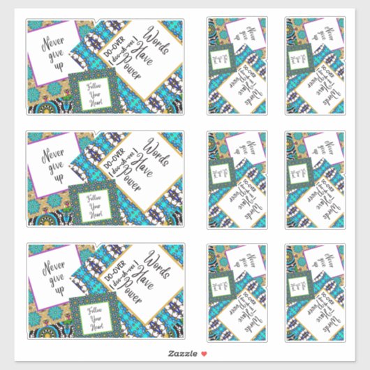 DO Over Words hebben kracht Sticker (Vel)