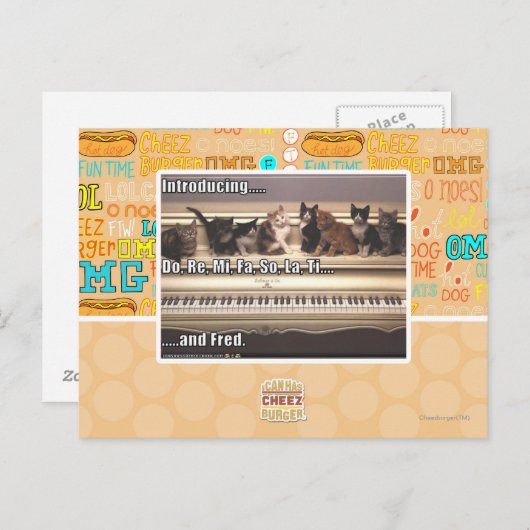 Do, Re, Mi, FA, So, La, Ti, Fred Briefkaart (Voorkant / Achterkant)