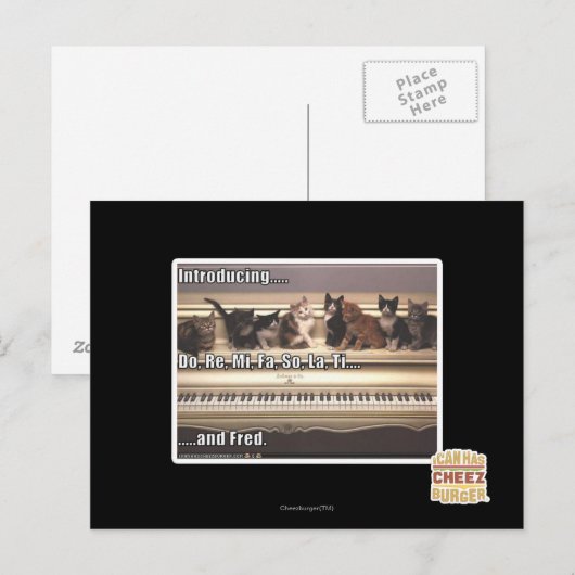 Do, Re, Mi, FA, So, La, Ti, Fred Briefkaart (Voorkant / Achterkant)