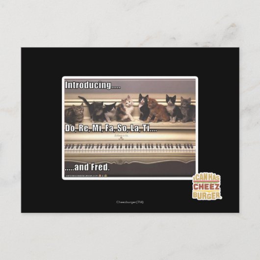 Do, Re, Mi, FA, So, La, Ti, Fred Briefkaart (Voorkant)