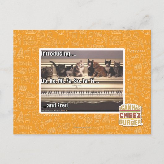 Do, Re, Mi, FA, So, La, Ti, Fred Briefkaart (Voorkant)