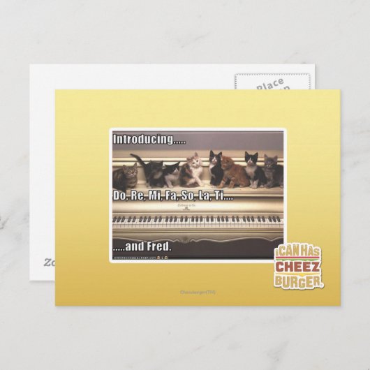 Do, Re, Mi, FA, So, La, Ti, Fred Briefkaart (Voorkant / Achterkant)