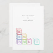 "Do re Mi Fa so La Ti" gestapelde muziekblokken Kaart (Voorkant / Achterkant)