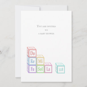 "Do re Mi Fa so La Ti" gestapelde muziekblokken Kaart