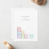 "Do re Mi Fa so La Ti" gestapelde muziekblokken Notitiekaartje (Voorkant / Achterkant in situ)