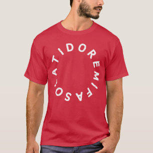 Do Re Mi Fa So Lai Do Solfege Cirkel Zanger Muzika T-shirt