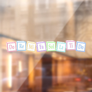 "Do Re Mi" Full Octave Musical Baby blokkeert Kind Raamsticker