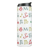 Do re mi nostalgisch gepersonaliseerd muziektheate thermosbeker (Gedraaid links)