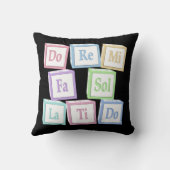 "Do Re Mi" Octave Solfeggio Musical Baby Blokken Kussen (Achterkant)