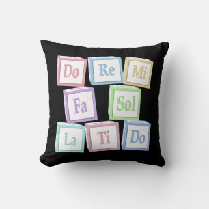"Do Re Mi" Octave Solfeggio Musical Baby Blokken Kussen