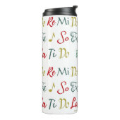 Do Re Mi Schattigee gepersonaliseerde vakantiegang Thermosbeker (Gedraaid links)