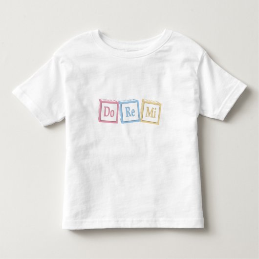 "Do Re Mi" Solfeggio Baby Blokkeert Musical Kinder Shirts (Voorkant)