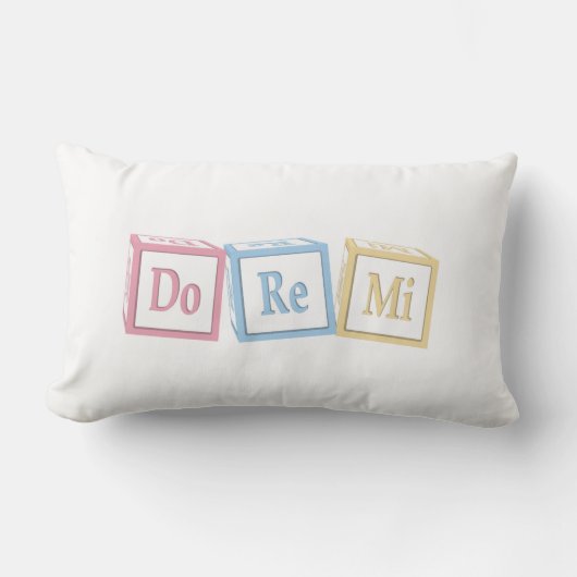 "Do Re Mi" Solfeggio blokkeert Kinder muziek Kussen (Voorkant)