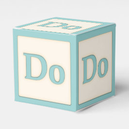 "Do" Solfeggio Musical Baby Blocks Aqua Bedankdoosjes