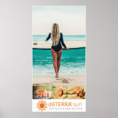 dō TERRA Sun Care ad Surfer girl, op Canvas Poster (Voorkant)