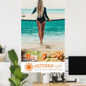 dō TERRA Sun Care ad Surfer girl, op Canvas Poster (Thuiskantoor)
