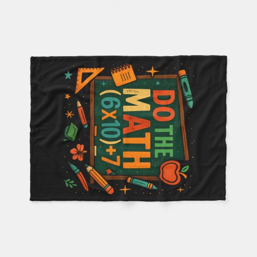 Do The Math 67 Funny Equation Chalkboard School Ar Fleece Deken (Voorkant (Horizontaal))