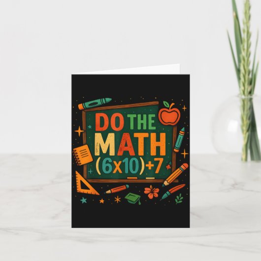 Do The Math 67 Funny Equation Chalkboard School Ar Kaart (Voorkant)