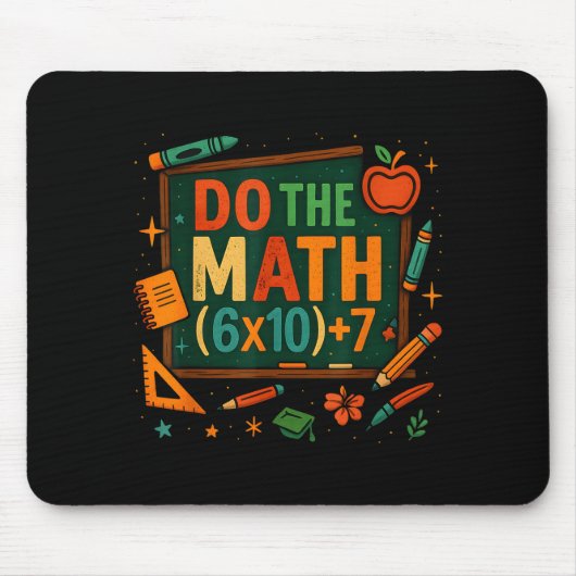 Do The Math 67 Funny Equation Chalkboard School Ar Muismat (Voorkant)