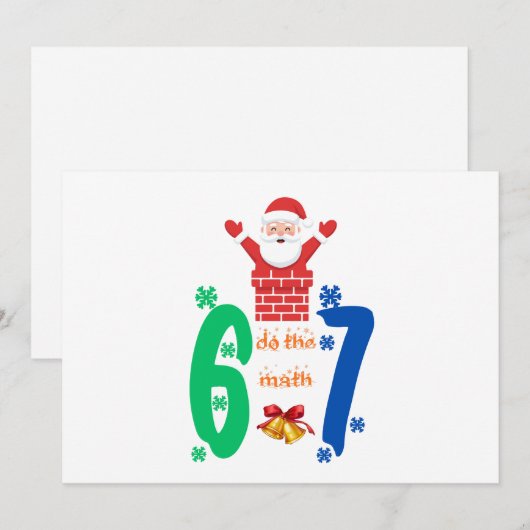 Do The Math 67 Meme Christmas Feestdagenkaart (Voorkant / Achterkant)