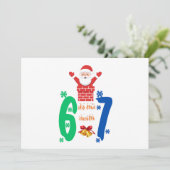 Do The Math 67 Meme Christmas Feestdagenkaart (Staand voorkant)