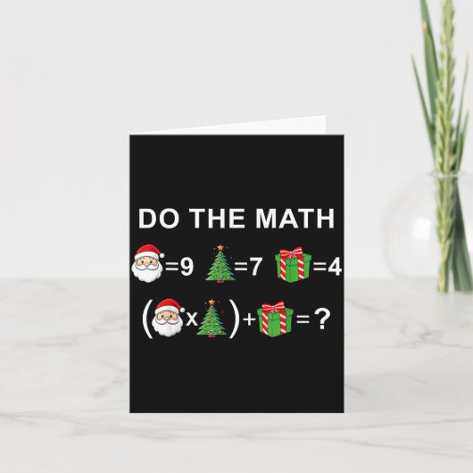 Do The Math 67 Meme Christmas Funny Math Teacher Kaart (Voorkant)