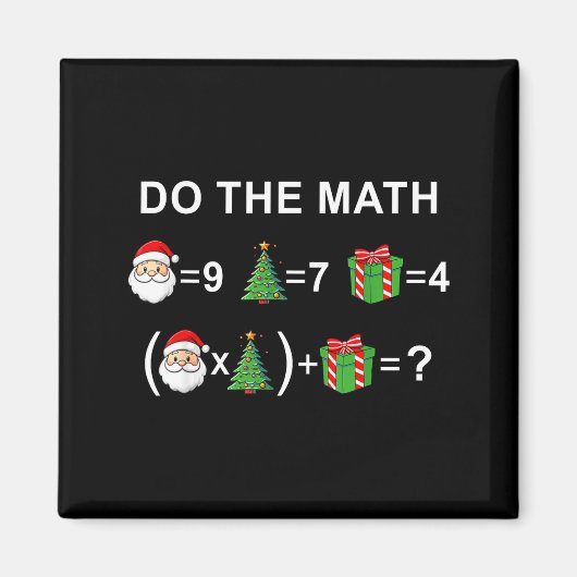 Do The Math 67 Meme Christmas Funny Math Teacher  Magneet (Voorkant)