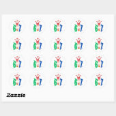 Do The Math 67 Meme Christmas Ronde Sticker (Vel)