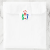 Do The Math 67 Meme Christmas Ronde Sticker (Tas)