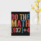 Do The Math 67 Meme Funny 6 7 Six Seven Men Women Kaart (Gele Bloem)