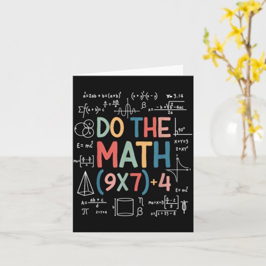 Do The Math 67 Meme Funny Six Seven Math Teacher M Kaart (Gele Bloem)