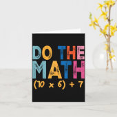 Do The Math 67 Meme Funny Six Seven Teacher Humor Kaart (Gele Bloem)