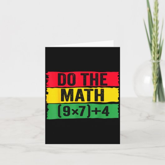 Do The Math 67 Meme Funny Six Seven Teacher Joke B Kaart (Voorkant)