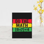 Do The Math 67 Meme Funny Six Seven Teacher Joke B Kaart (Gele Bloem)