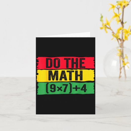 Do The Math 67 Meme Funny Six Seven Teacher Joke B Kaart (Gele Bloem)